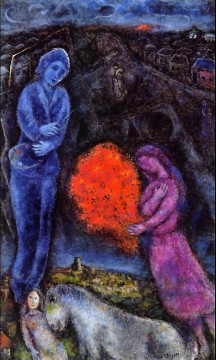  sunset - Saint Paul de Vance at Sunset contemporary Marc Chagall